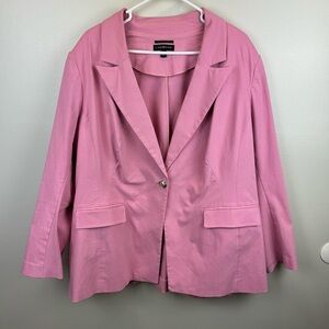 Lane Bryant The BRYANT Blazer Size 26 PINK with Silver Buttons
